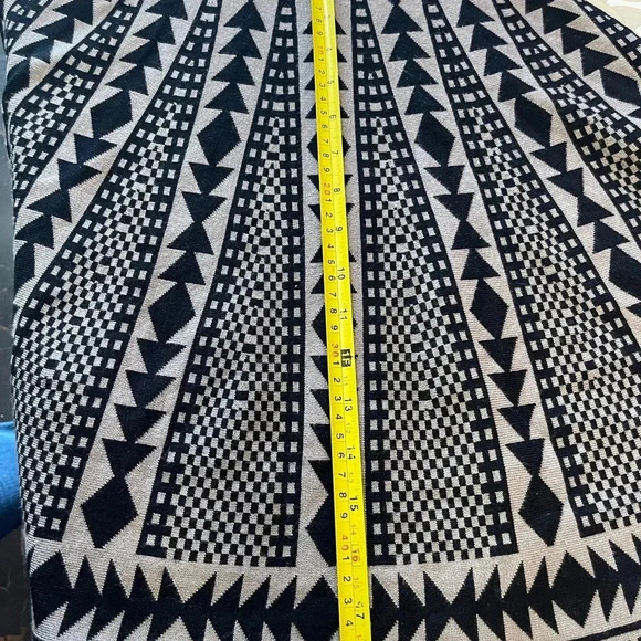 Nina Leonard Sweater Dress, Medium, Geometric, Fit & Flare, 3/4 Sleeves - Picture 5 of 8